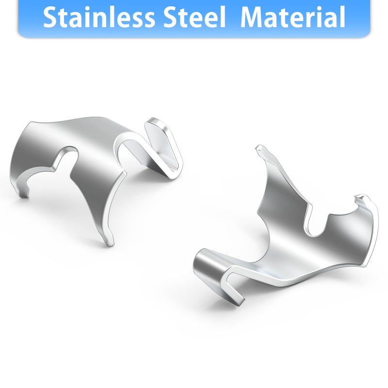 appacare 12 قطعة من خطافات القولبة لقضبان الصور، وخطافات شماعات قضبان الصور للفنون والصور (فضي) - Image 3